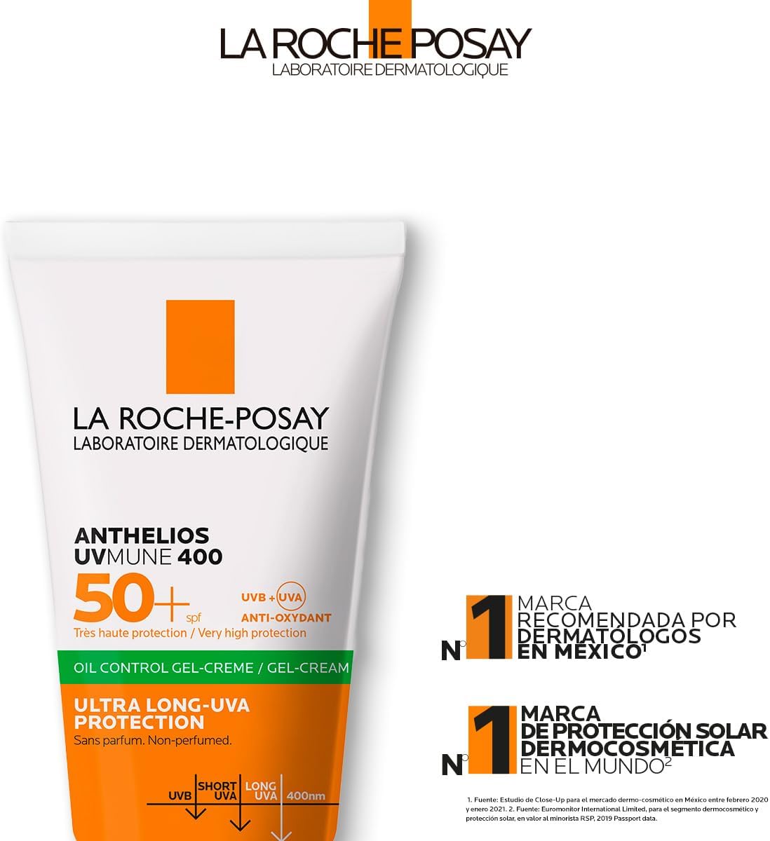 LA ROCHE-POSAY - ANTHELIOS DRY TOUCH FPS 50+  50 ML (GEL-CREME OIL CONTROL)