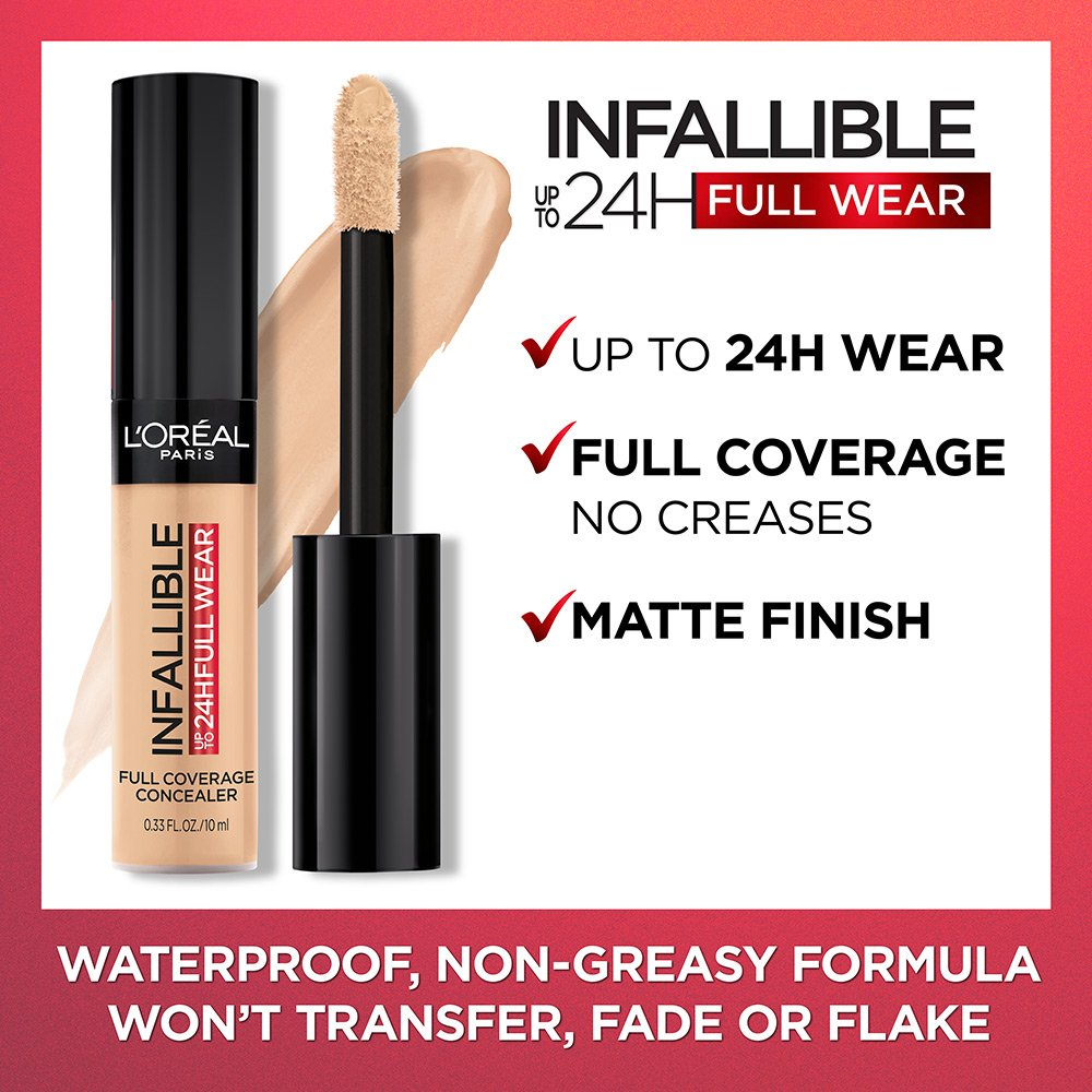 LOREAL - INFAILLIBLE FULL WEAR WATERPROOF CONCEALER UP TO 24 FULL COVERAGE