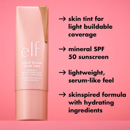 ELF HALO GLOW SKIN TINT MINERAL SPF 50