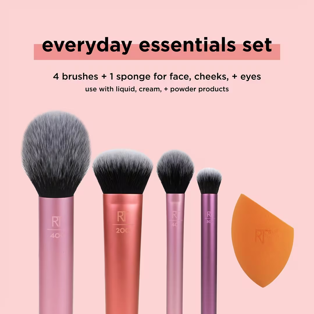 REAL TECHNIQUES - EVERYDAY ESSENTIALS SET (5 TOOLS)