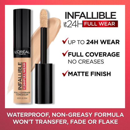 LOREAL - INFAILLIBLE FULL WEAR WATERPROOF CONCEALER UP TO 24 FULL COVERAGE