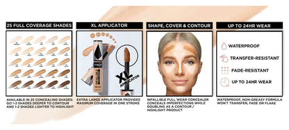 LOREAL - INFAILLIBLE FULL WEAR WATERPROOF CONCEALER UP TO 24 FULL COVERAGE