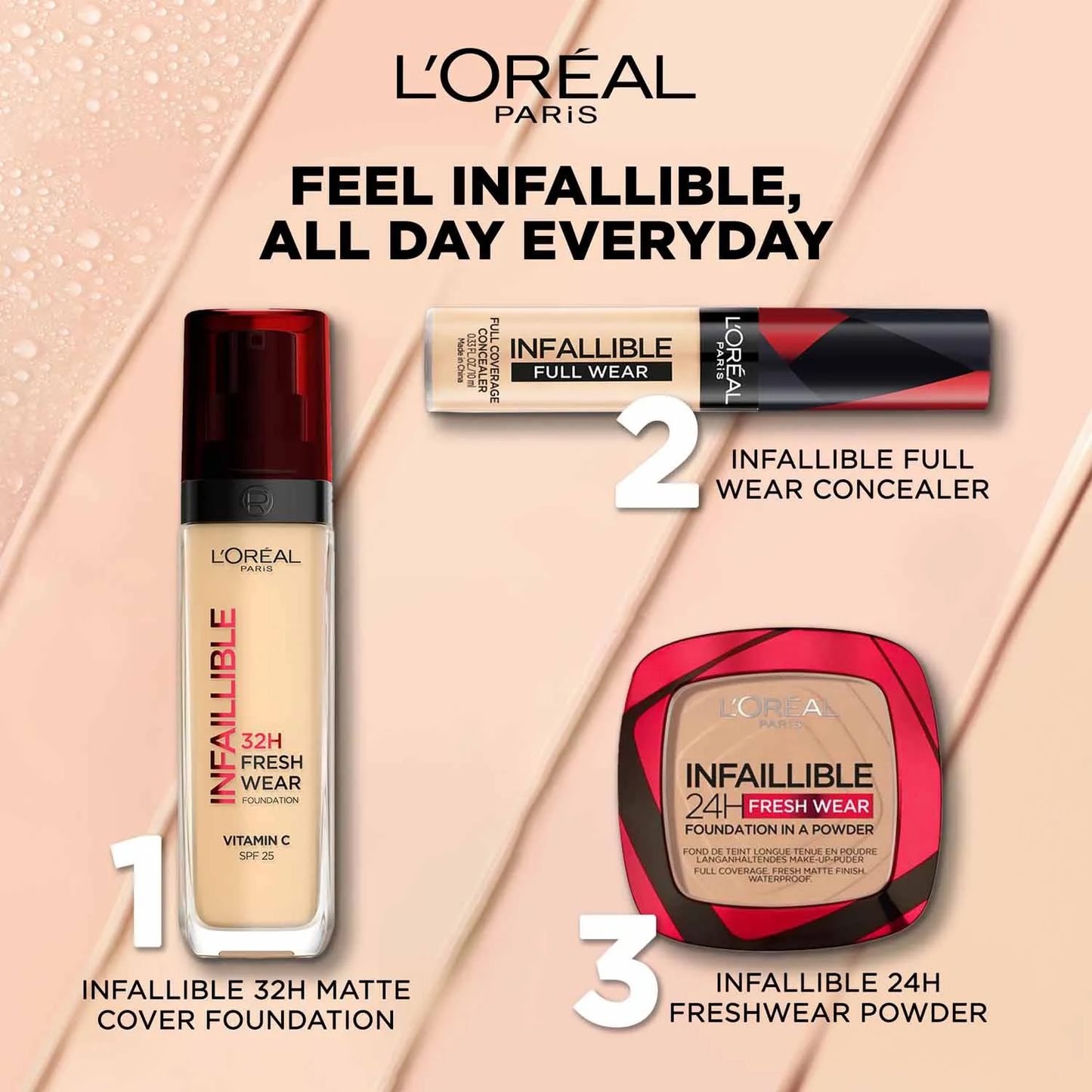 LOREAL - INFAILLIBLE FULL WEAR WATERPROOF CONCEALER UP TO 24 FULL COVERAGE