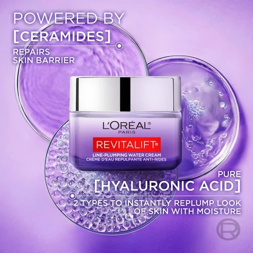 LOREAL - REVITALIFT DERM INTENSIVES MICRO HYALURONIC ACID + CERAMIDES WATER CREAM