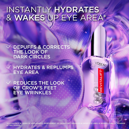 LOREAL - REVITALIFT 2.5% HYALURONIC + CAFFEINE EYE SERUM