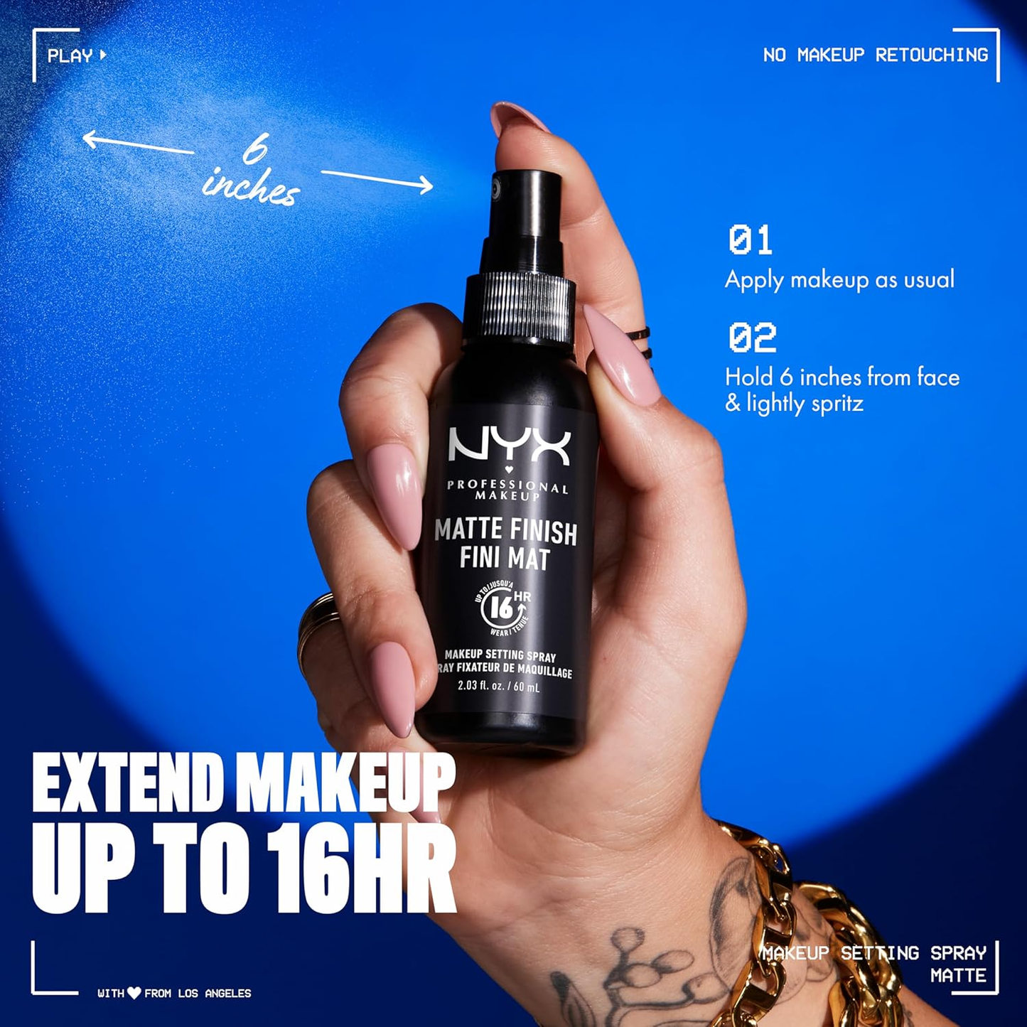 NYX - MATTE FINISH MAKEUP SETTING SPRAY 16 HR