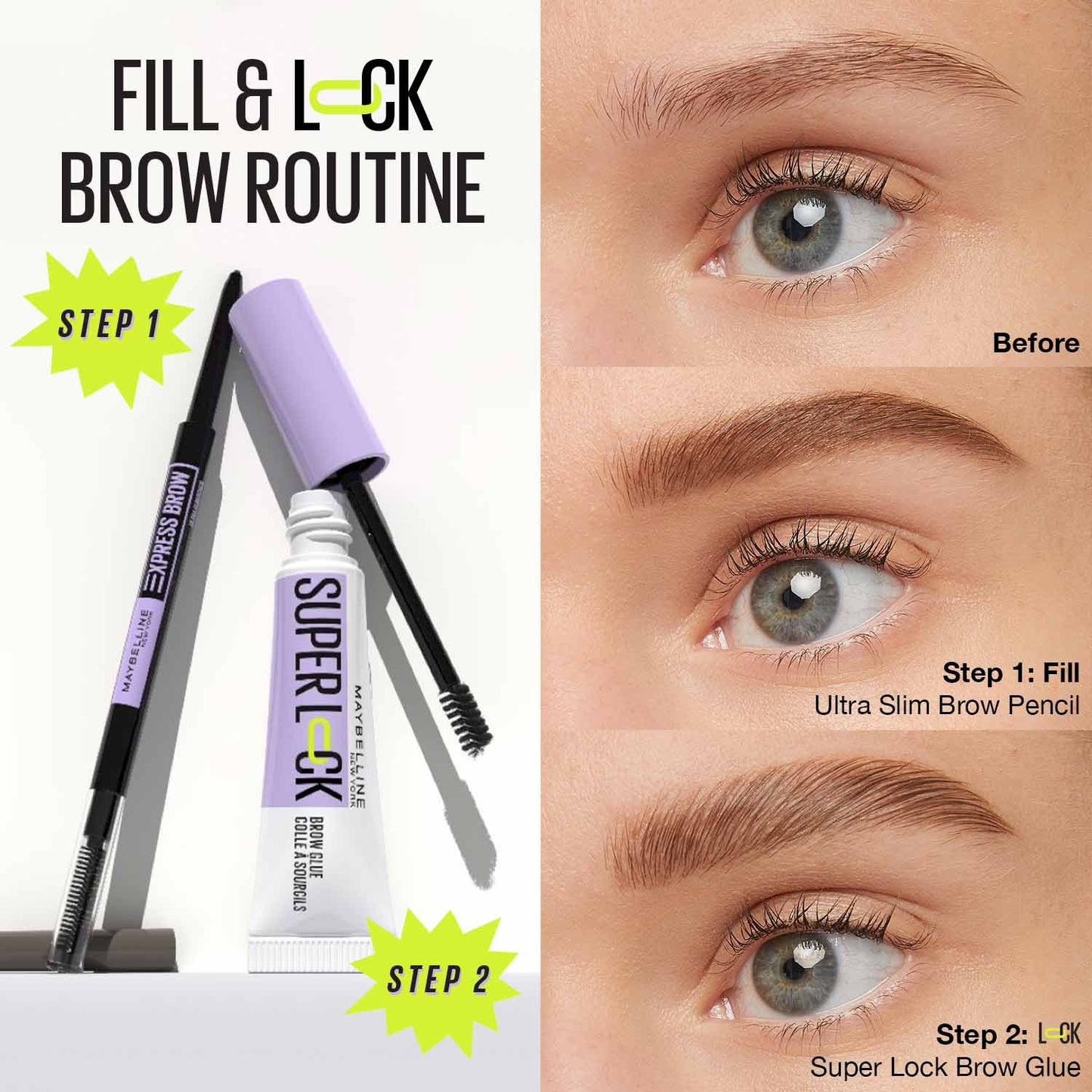 MAYBELLINE - SUPERLOCK BROW GLUE GEL TRANSPARENTE
