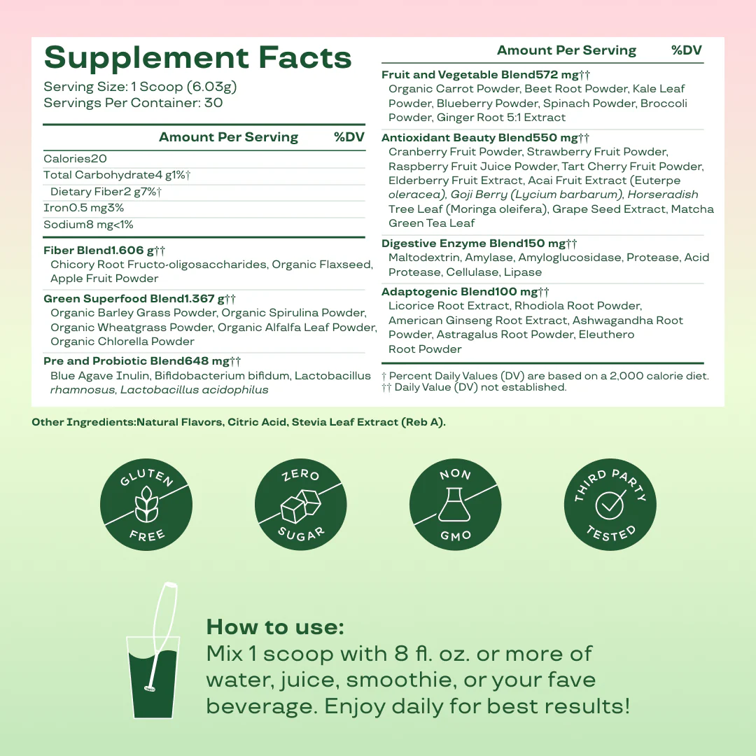 BLOOM - GREEN & SUPERFOODS 25 SERVINGS