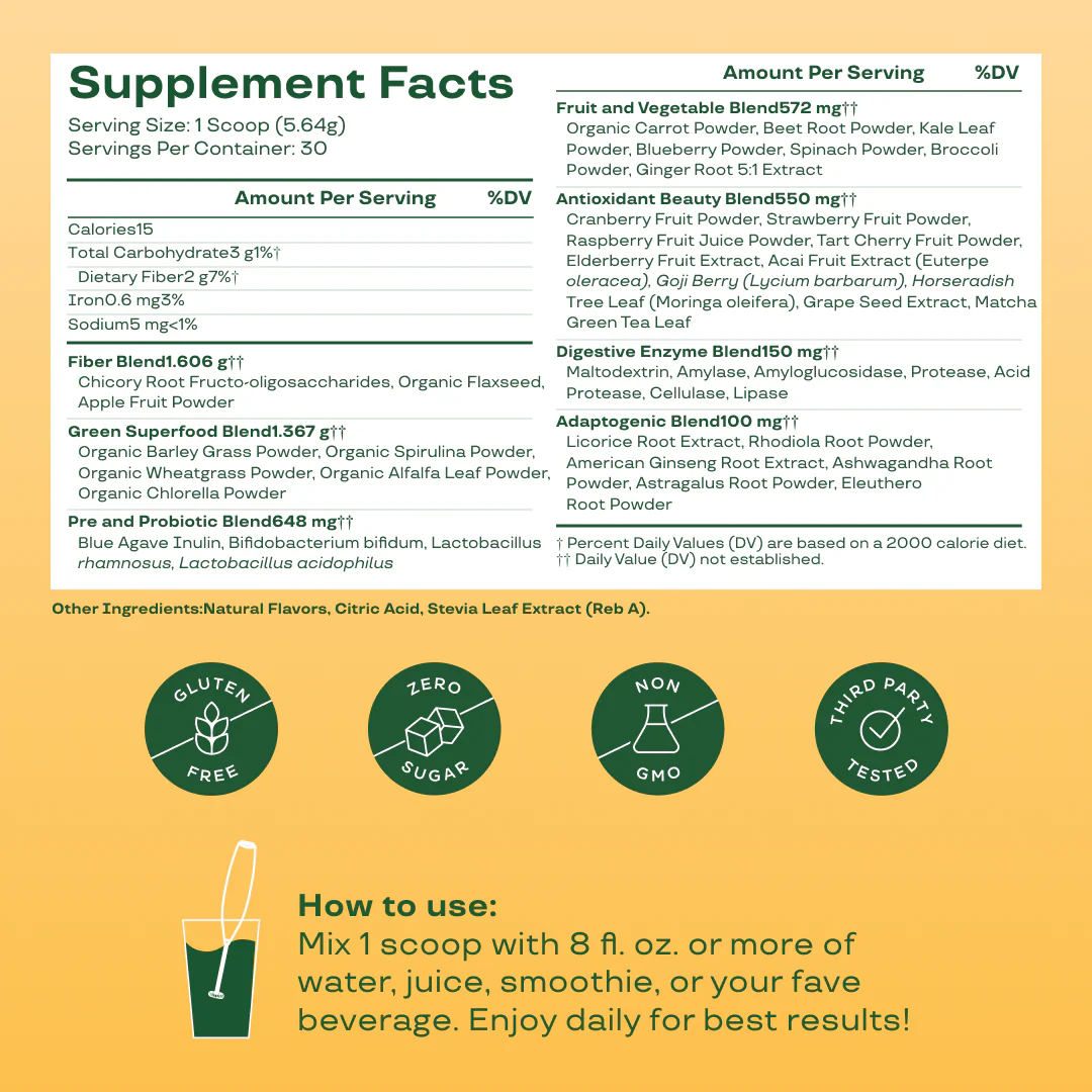 BLOOM - GREEN & SUPERFOODS 25 SERVINGS