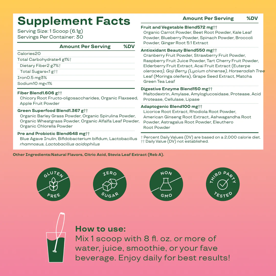 BLOOM - GREEN & SUPERFOODS 25 SERVINGS