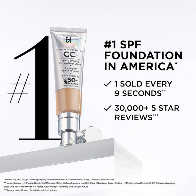 IT COSMETICS - YOUR SKIN BUT BETTER CC+ CREAM SPF 50 FOUNDATION