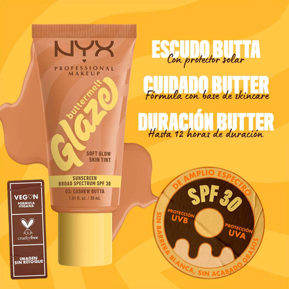 NYX - BUTTERMELT GLAZE SOFT GLOW SKIN TINT SPF30 SUNSCREEN
