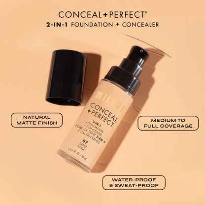 MILANI - CONCEAL + PERFECT 2-IN-1 FOUNDATION + CONCEALER