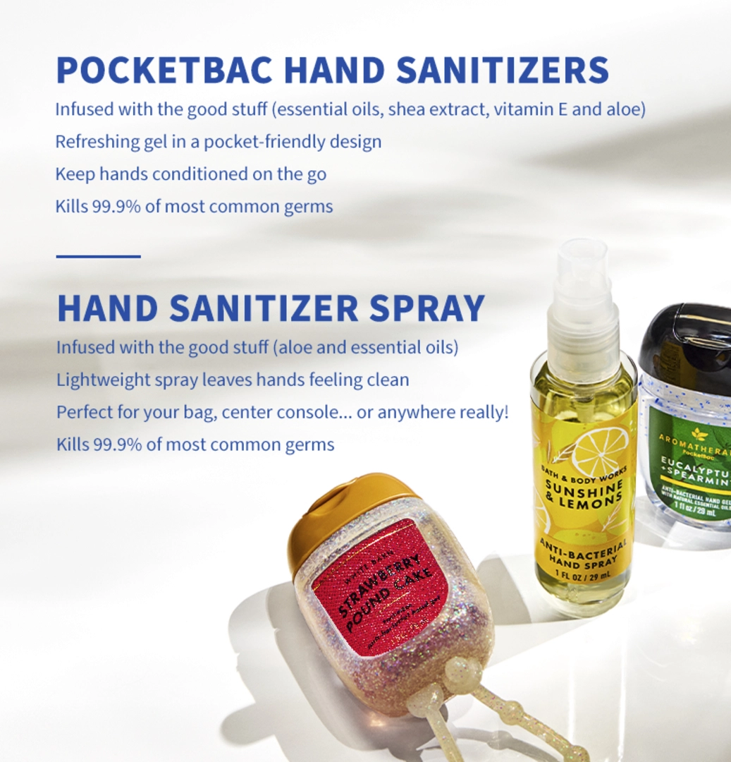 BATH & BODY WORKS - GEL POCKETBAC HAND SANITIZER